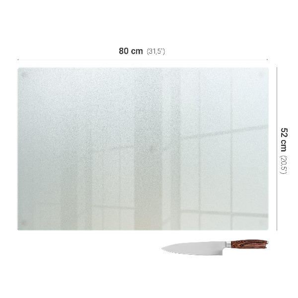 Szklana deska do krojenia Szklana deska do krojenia prostokątna, półtransparentna