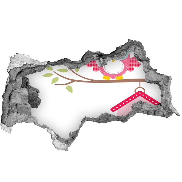 Samoprzylepna naklejka na ścianę Sowa na gałęzi