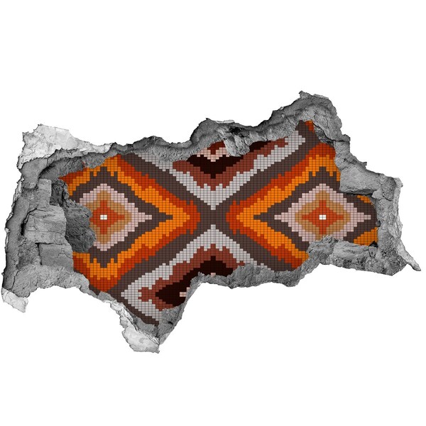 Fototapeta dziura na ścianę Mosaikowe wzory w ziemistych kolorach