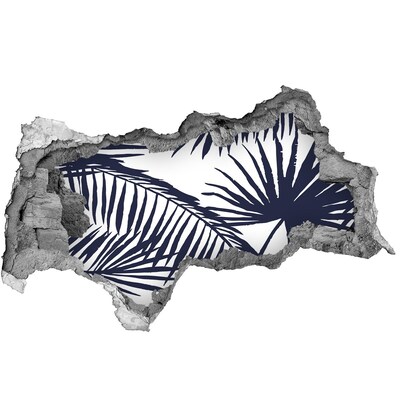 Naklejka 3D dziura samoprzylepna Liście palmy