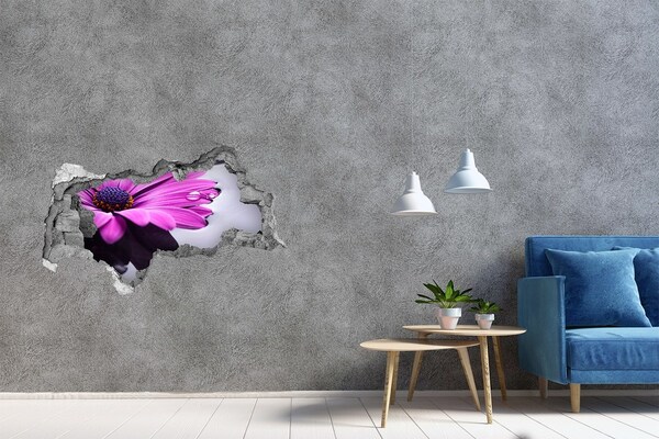 Samoprzylepna naklejka fototapeta Kwiatowa oaza za ścianą