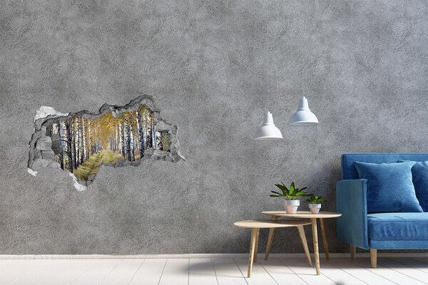 Samoprzylepna naklejka Jesienna aleja brzóz