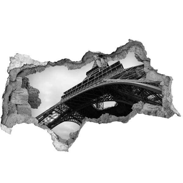Fototapeta dziura na ścianę Wieża Eiffla w monochromatycznej scenerii