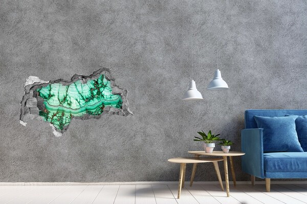 Dziura 3d foto tapeta naklejka Malachit tekstura