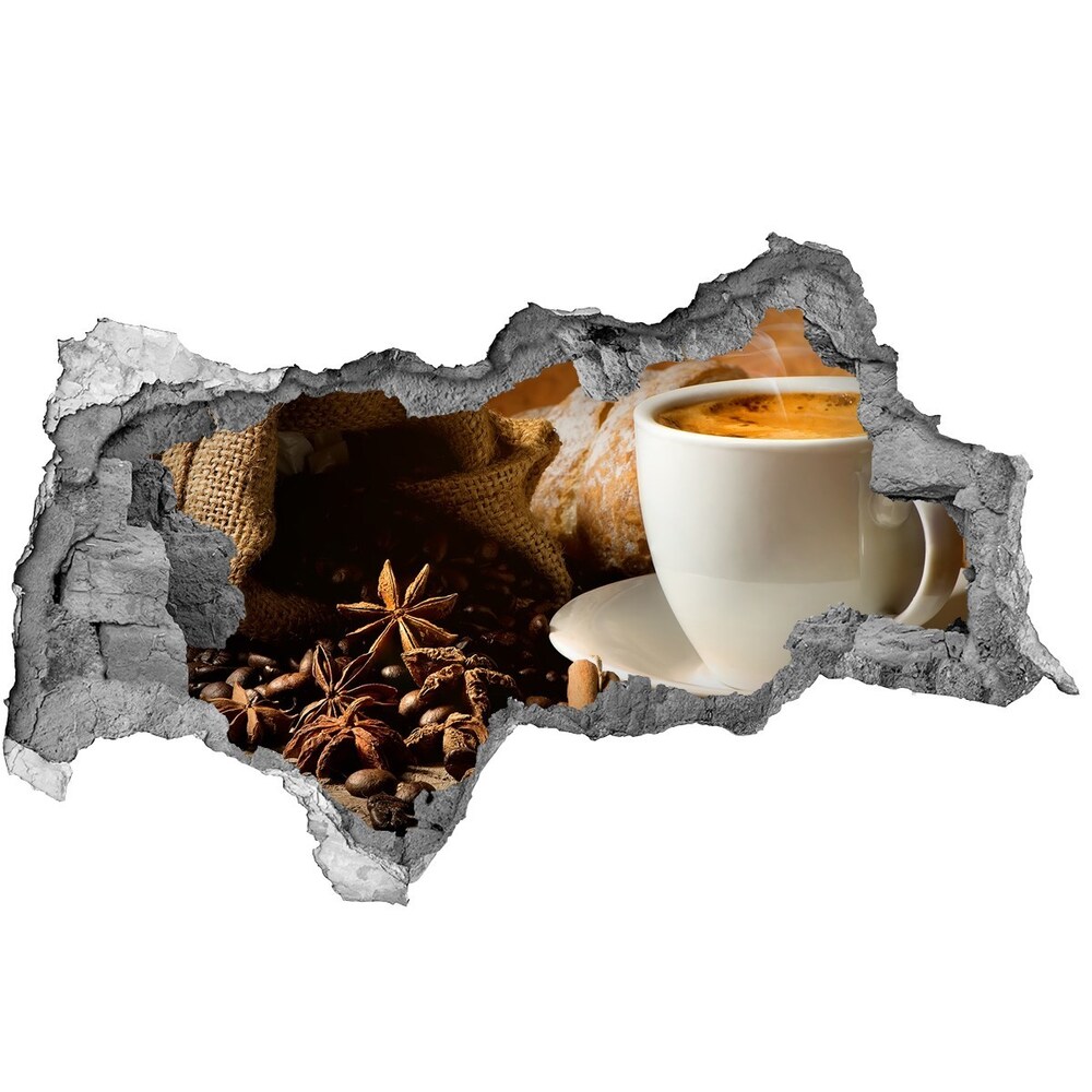 Naklejka 3D dziura samoprzylepna Kawa i przyprawy