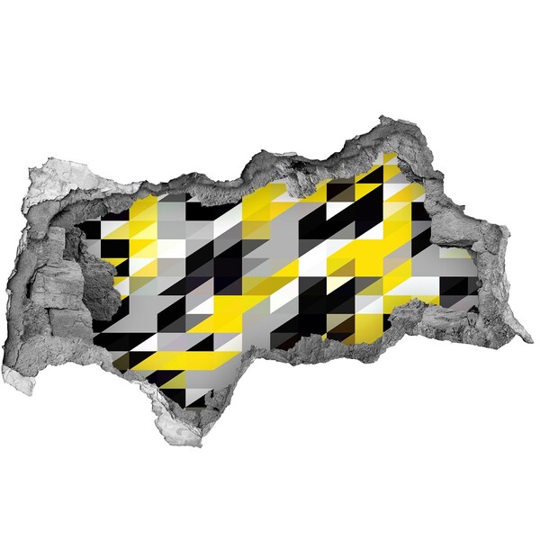 Dziura 3d foto tapeta naklejka Abstrakcyjna dziura w ścianie