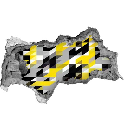 Dziura 3d foto tapeta naklejka Abstrakcyjna dziura w ścianie