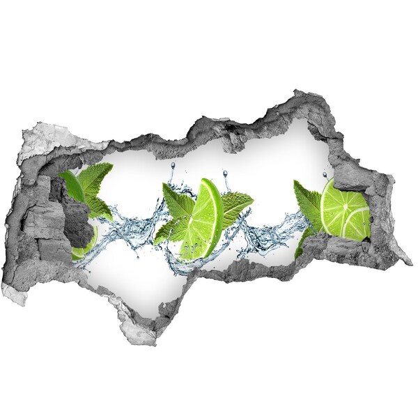 Naklejka 3D dziura samoprzylepna Orzeźwiający koktajl z limonką