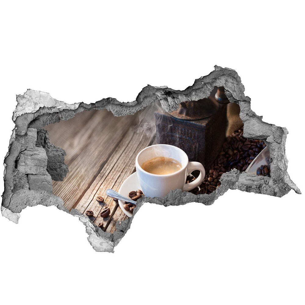 Naklejka 3D dziura samoprzylepna Poranna kawa