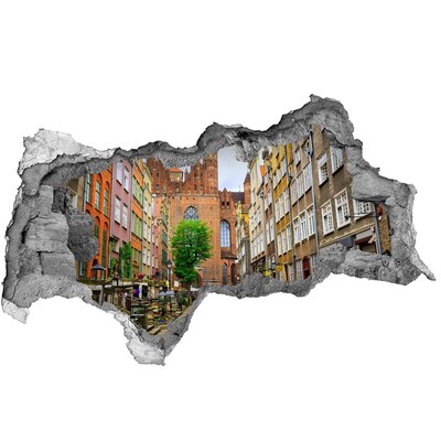 Fototapeta dziura na ścianę Widok na Gdańsk
