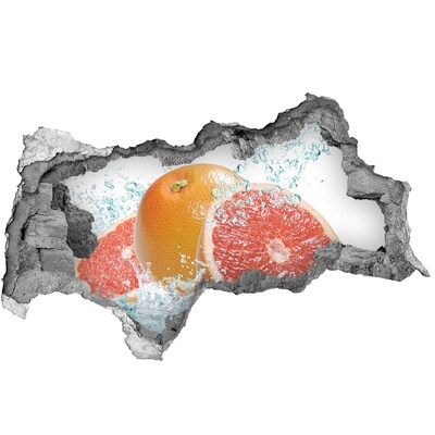 Naklejka 3D dziura na ścianę Owocowy raj z wodospadem