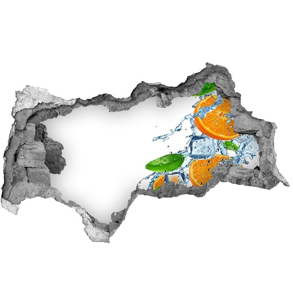 Naklejka 3D dziura samoprzylepna Pomarańcze