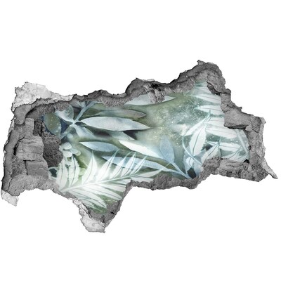 Naklejka 3D dziura na ścianę samoprzylepna Zielona oaza w dziurze w ścianie