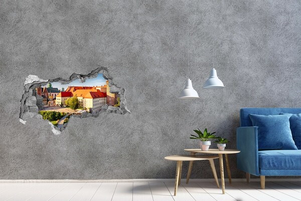 Fototapeta dziura na ścianę 3d Kraków Polska