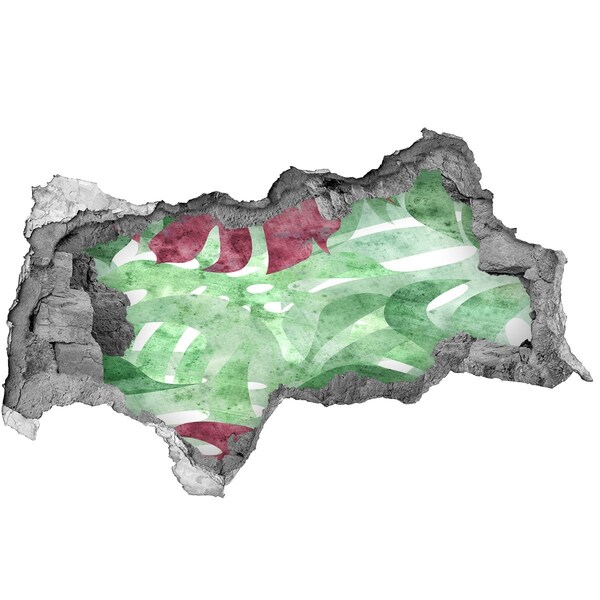 Naklejka 3D dziura samoprzylepna Tropikalna dżungla