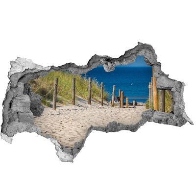 Dziura 3d w ścianie naklejka Nadmorskie wydmy