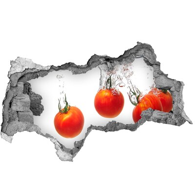 Naklejka 3D dziura Pomidory pod wodą