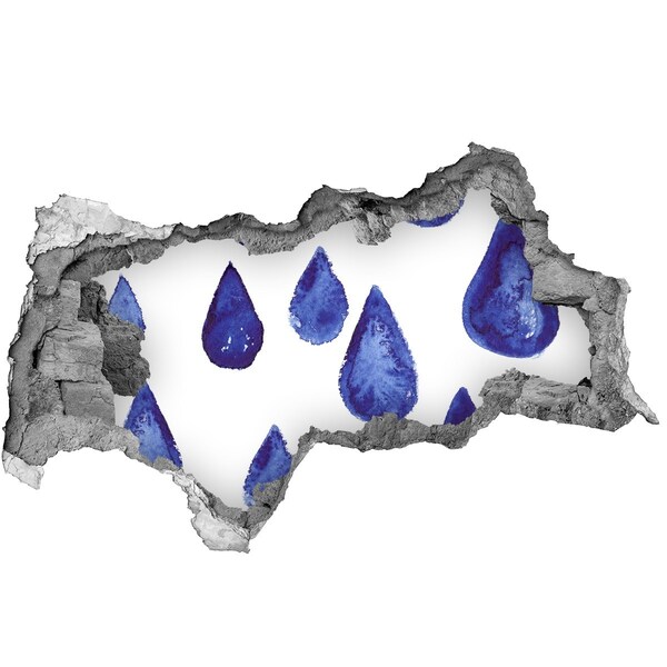 Fototapeta dziura na ścianę Kropelki wody na ścianie