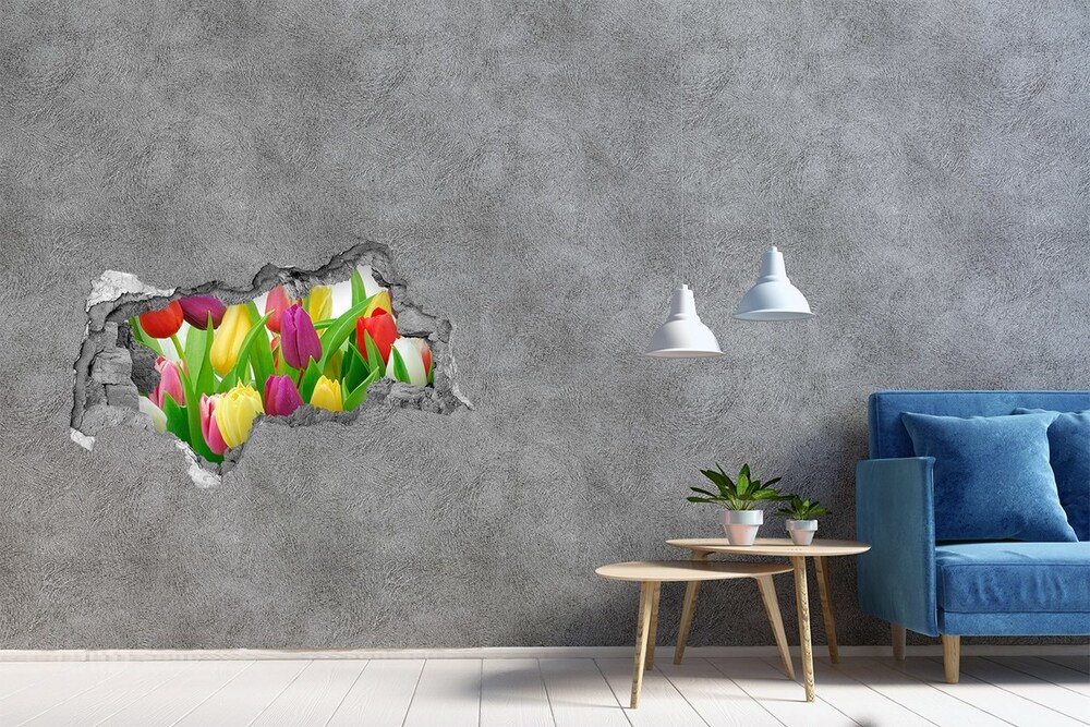 Samoprzylepna naklejka na ścianę Kolorowe tulipany