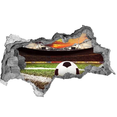 Fototapeta dziura na ścianę 3d Piłka na stadionie