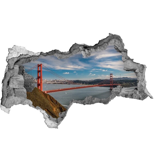 Fototapeta dziura na ścianę 3d Złota Brama w San Francisco