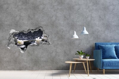 Samoprzylepna naklejka fototapeta Kwiaty na kamieniach