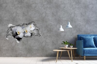 Samoprzylepna naklejka fototapeta Orchidee w betonie
