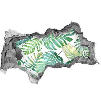 Naklejka 3D dziura na ścianę Zielona dżungla za ścianą