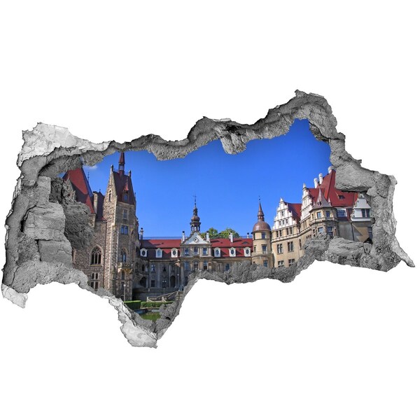 Fototapeta dziura na ścianę 3d Zamek Moszna Polska