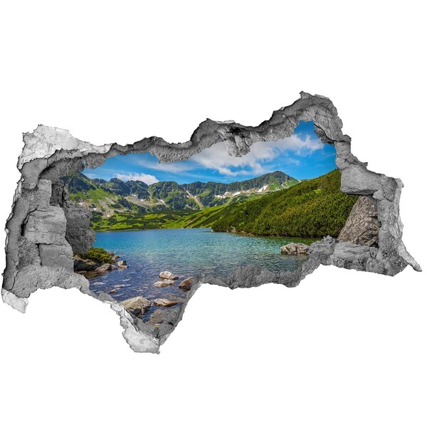 Dziura 3d w ścianie naklejka Dolina Tatry