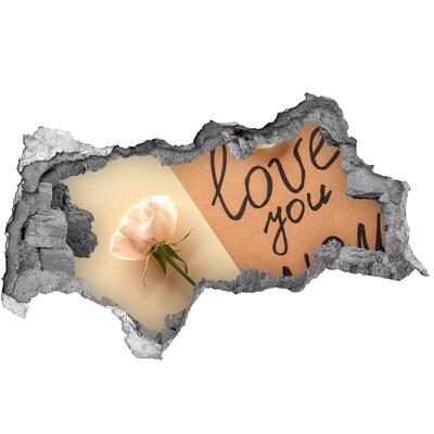 Fototapeta dziura na ścianę Kwiat w sercu muru