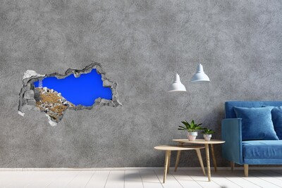 Dziura 3d w ścianie naklejka Giewont Tatry