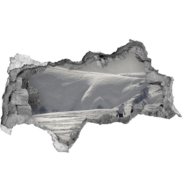 Fototapeta dziura na ścianę Zimowy krajobraz górski