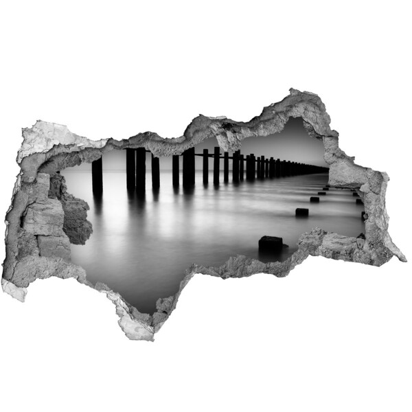 Dziura 3d w ścianie naklejka Falochron Tamiza