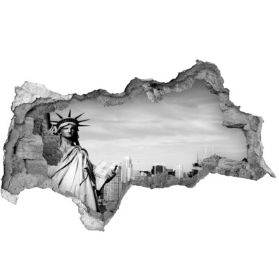 Fototapeta dziura na ścianę 3d Statua Wolności