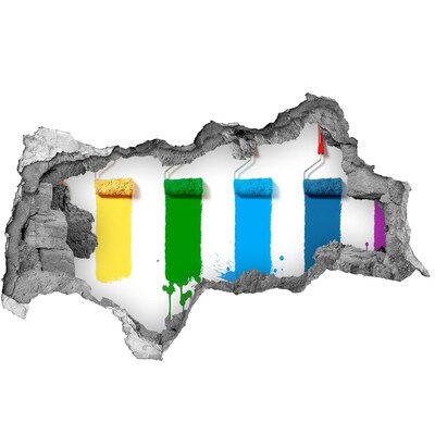 Dziura 3d fototapeta naklejka Malowanie w nowym stylu