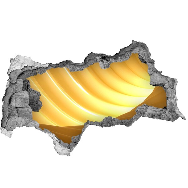 Dziura 3d fototapeta naklejka Złota wydma w pustyni