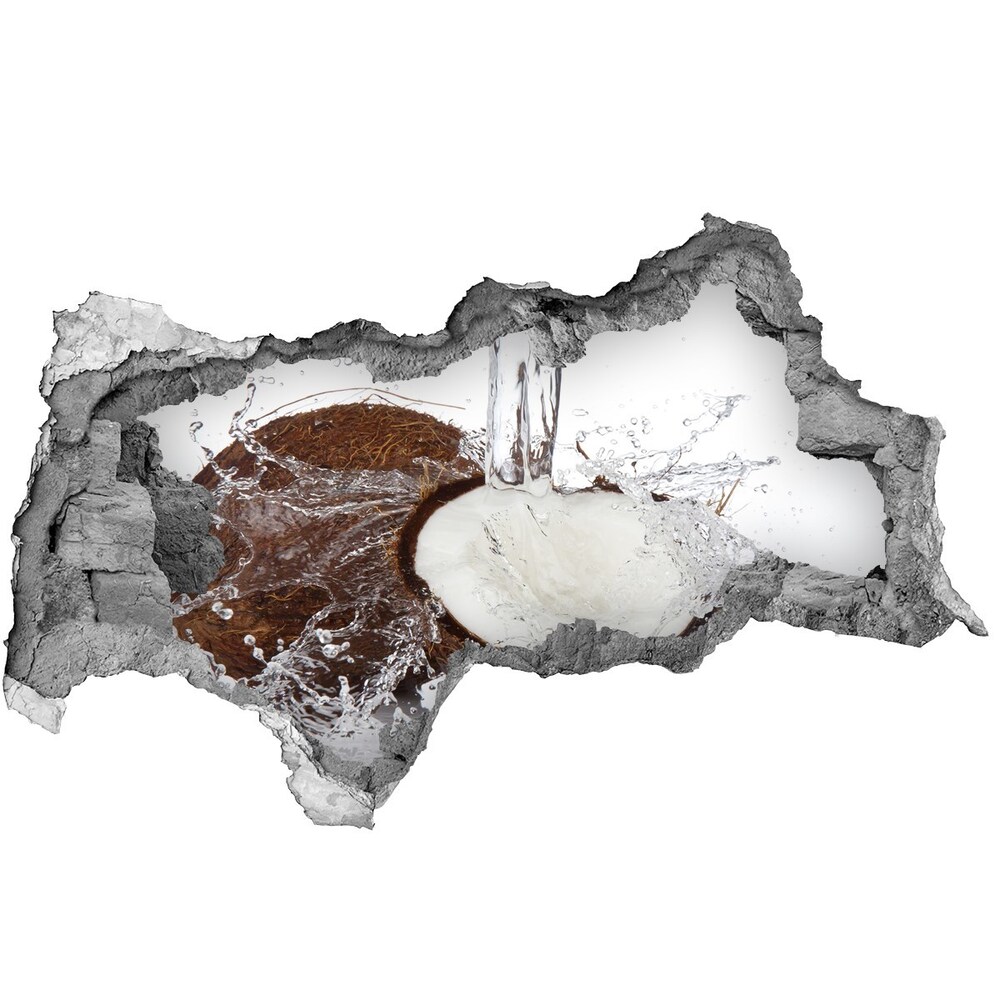 Naklejka 3D dziura okleina Kokos
