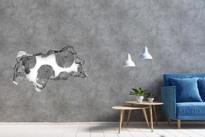 Fotoobraz dziura na ścianę Odcisk palca na ścianie