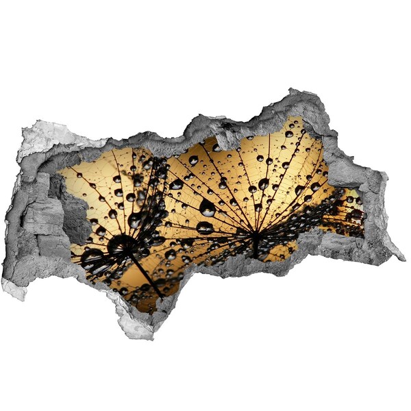 Samoprzylepna naklejka na ścianę Krople na liściach