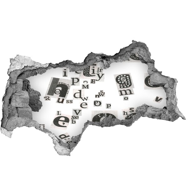 Fototapeta dziura na ścianę Literacka dziura w ścianie