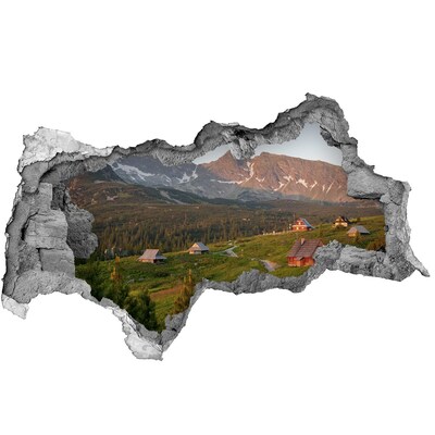 Dziura 3d w ścianie na ścianę Polana w Tatrach