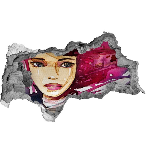 Dziura 3d fototapeta naklejka Abstrakcja kobieta