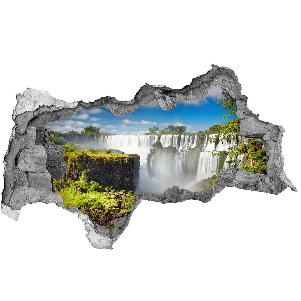 Dziura 3d w ścianie naklejka Wodospad Argentyna