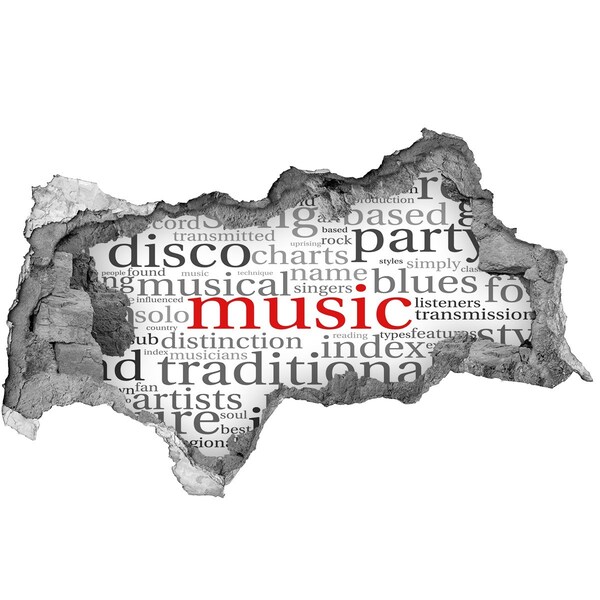 Fotoobraz dziura na ścianę Muzyczna dziura w ścianie