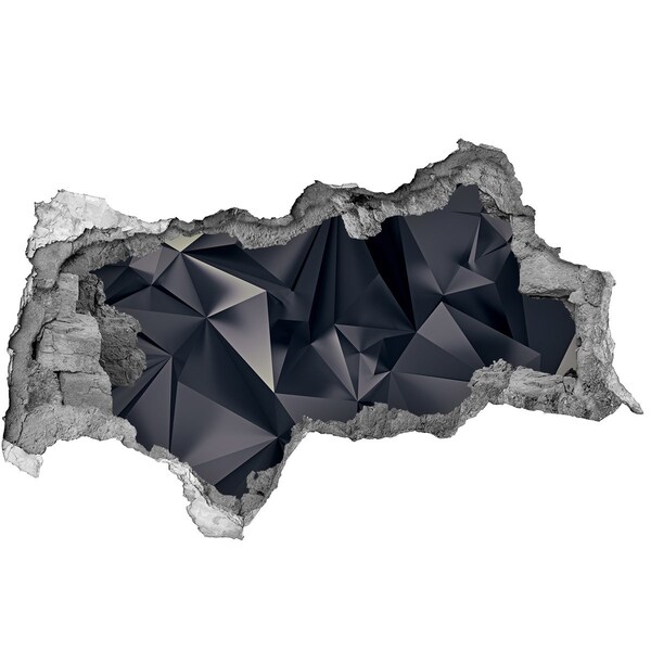 Fotoobraz dziura na ścianę Czarna, geometryczna głębia