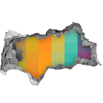 Fototapeta dziura na ścianę Kolorowa dziura w ścianie