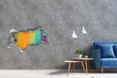 Fototapeta dziura na ścianę Kolorowa dziura w ścianie