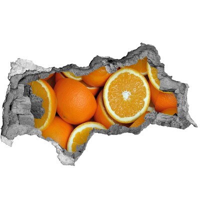 Naklejka 3D dziura Połówki pomarańczy