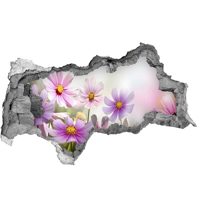Samoprzylepna dziura na ścianę Kwiaty na łące